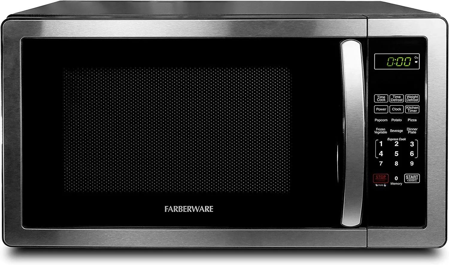 Farberware 1.1 Cubic Feet Stainless Steel Countertop Microwave Oven